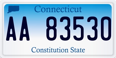CT license plate AA83530