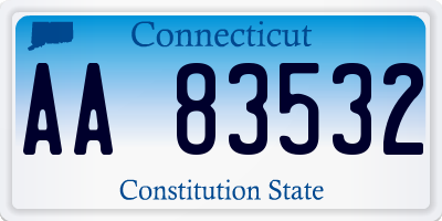 CT license plate AA83532