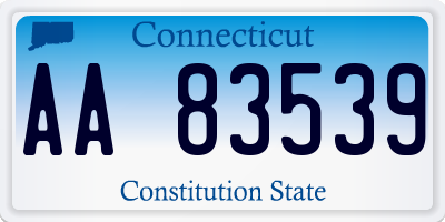 CT license plate AA83539