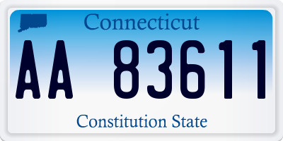 CT license plate AA83611