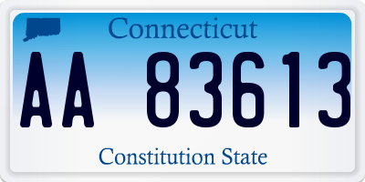 CT license plate AA83613