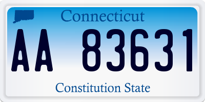 CT license plate AA83631