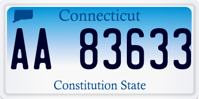 CT license plate AA83633