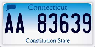 CT license plate AA83639