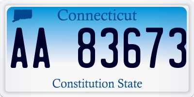 CT license plate AA83673