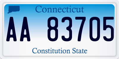 CT license plate AA83705