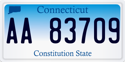 CT license plate AA83709