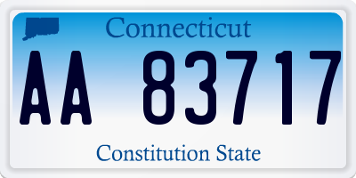 CT license plate AA83717