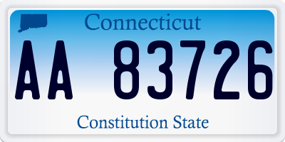 CT license plate AA83726