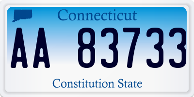CT license plate AA83733