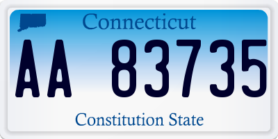 CT license plate AA83735