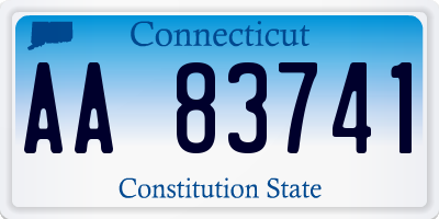 CT license plate AA83741