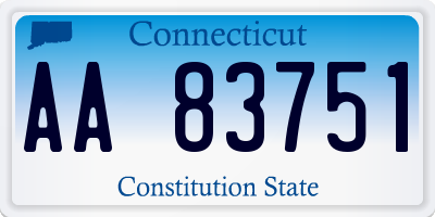 CT license plate AA83751