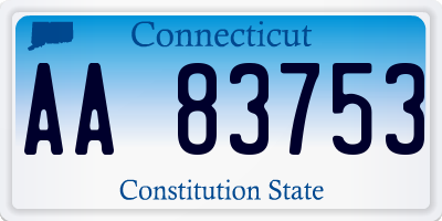 CT license plate AA83753
