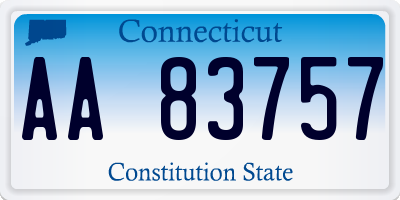 CT license plate AA83757