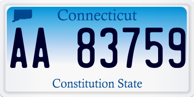 CT license plate AA83759