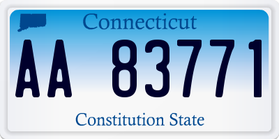 CT license plate AA83771