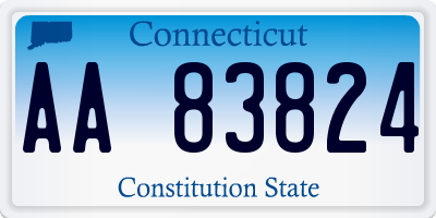 CT license plate AA83824