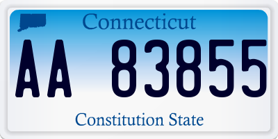 CT license plate AA83855