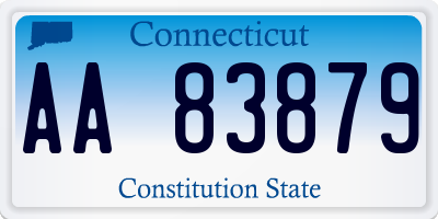 CT license plate AA83879