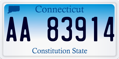 CT license plate AA83914