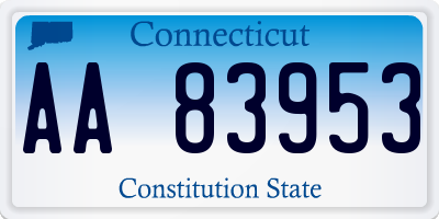 CT license plate AA83953