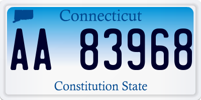 CT license plate AA83968