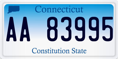 CT license plate AA83995