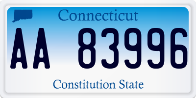 CT license plate AA83996