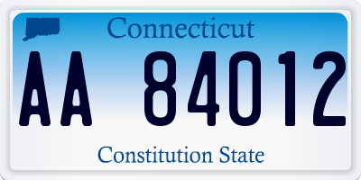 CT license plate AA84012