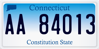 CT license plate AA84013