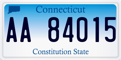 CT license plate AA84015