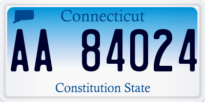 CT license plate AA84024