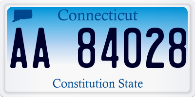 CT license plate AA84028