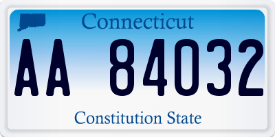 CT license plate AA84032