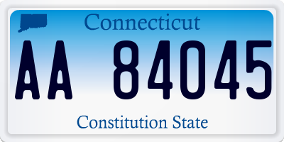 CT license plate AA84045