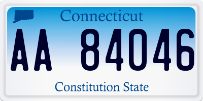 CT license plate AA84046