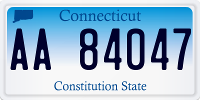 CT license plate AA84047