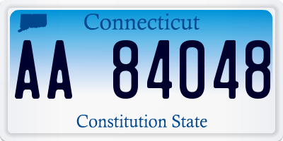 CT license plate AA84048