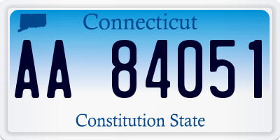 CT license plate AA84051