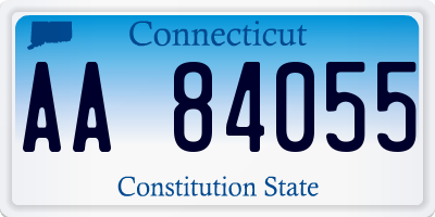 CT license plate AA84055