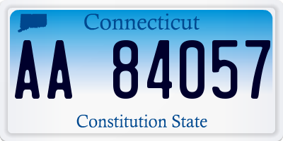 CT license plate AA84057