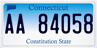 CT license plate AA84058