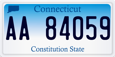 CT license plate AA84059