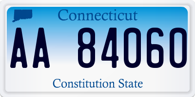 CT license plate AA84060