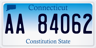 CT license plate AA84062