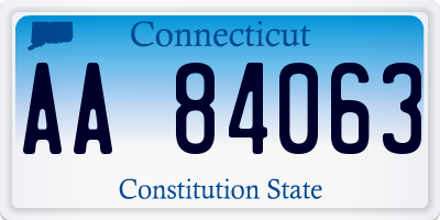 CT license plate AA84063