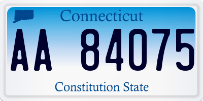 CT license plate AA84075