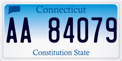 CT license plate AA84079