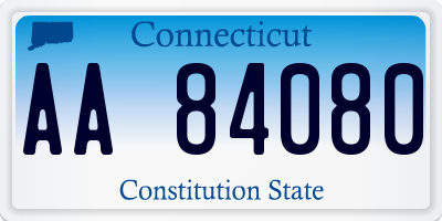 CT license plate AA84080